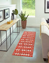 Seaside Lattice Collection Area Rug -  Margate Runner Rust Red  lifestyle 212