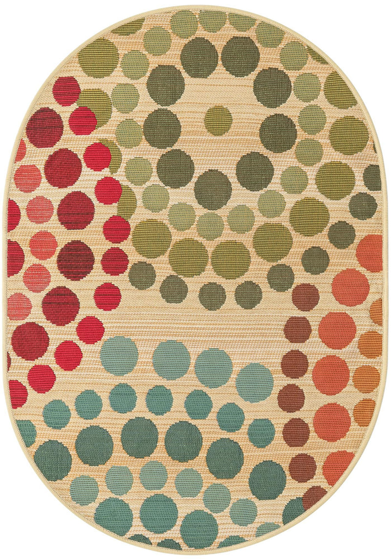 Urban Terrace Collection Area Rug -  Esplanade Oval Beige  lifestyle 11