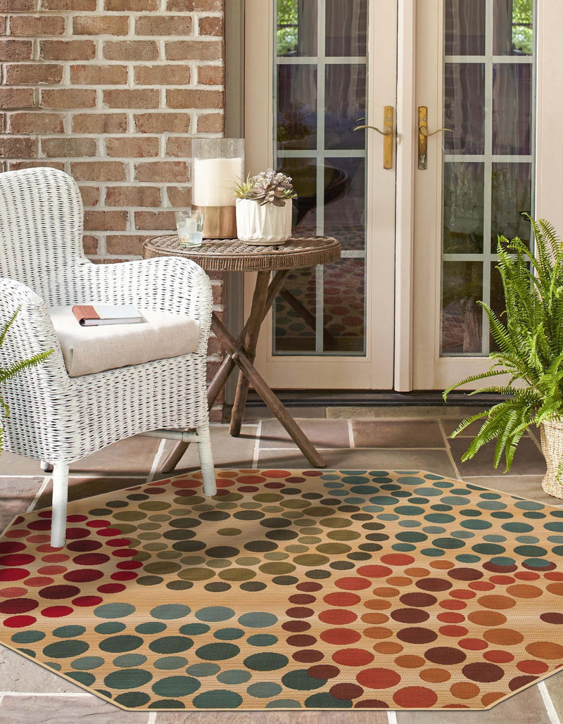 Urban Terrace Collection Area Rug -  Esplanade Octagon Beige  lifestyle 22