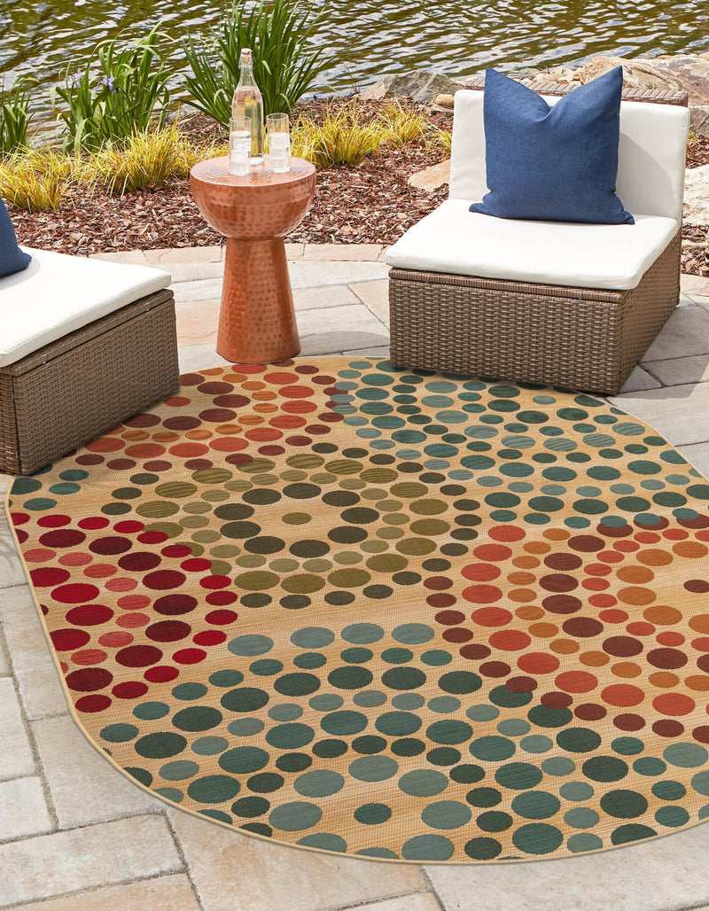 Urban Terrace Collection Area Rug -  Esplanade Oval Beige  lifestyle 16