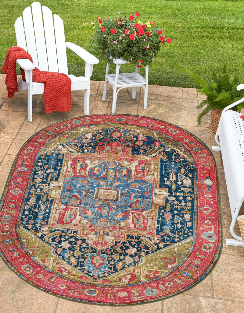 Patio Elegance Collection Area Rug -  Sanctuary Oval Multi  lifestyle 19