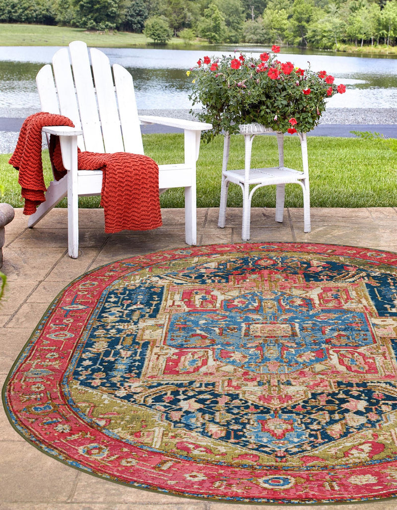 Patio Elegance Collection Area Rug -  Sanctuary Oval Multi  lifestyle 24