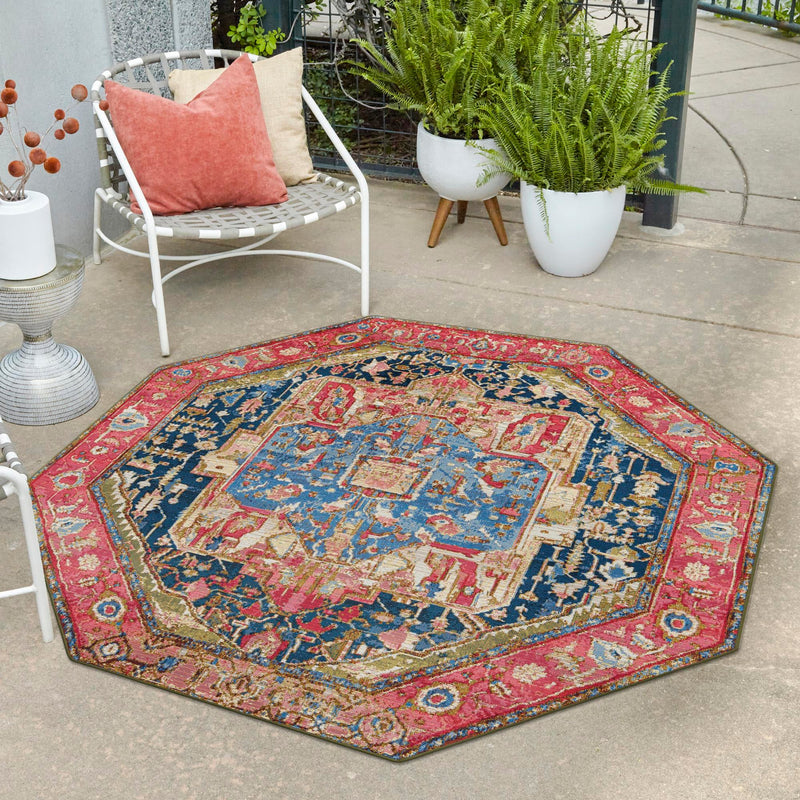 Patio Elegance Collection Area Rug -  Sanctuary Octagon Multi  lifestyle 20