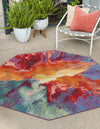 Urban Terrace Collection Area Rug -  Laneway Octagon Multi  lifestyle 23