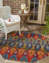 Urban Terrace Collection Area Rug -  Compass Octagon Multi  lifestyle 27