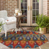 Urban Terrace Collection Area Rug -  Compass Octagon Multi  lifestyle 90