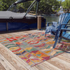 Urban Terrace Collection Area Rug -  Arcade Square Multi  lifestyle 85