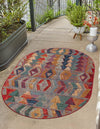 Urban Terrace Collection Area Rug -  Arcade Oval Multi  lifestyle 25