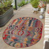 Urban Terrace Collection Area Rug -  Arcade Oval Multi  lifestyle 83