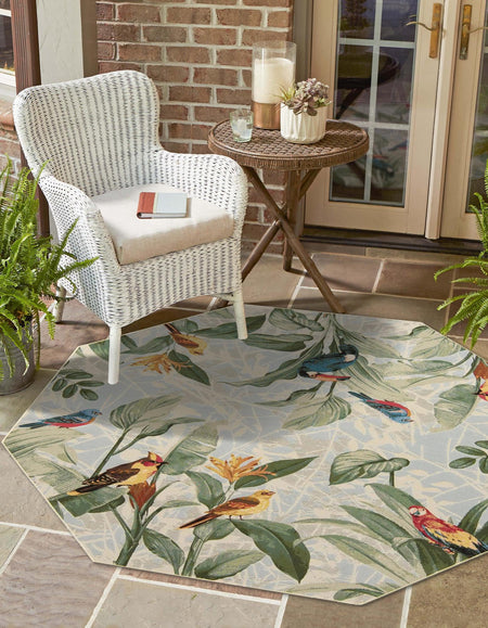 Seaside Blooms Collection Area Rug -  Tropic