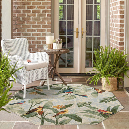 Seaside Blooms Collection Area Rug -  Tropic