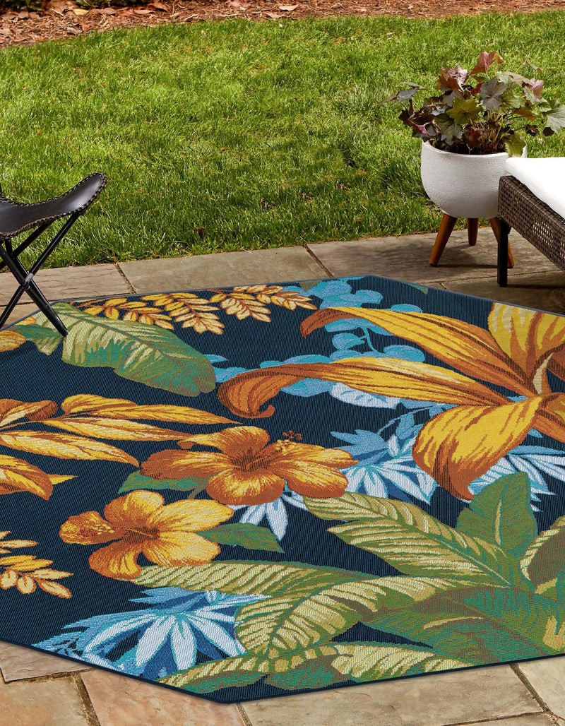 Garden Terrace Escape Collection Area Rug -  Grove Octagon Multi  lifestyle 25