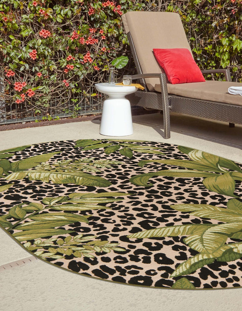 Garden Terrace Escape Collection Area Rug -  Lotus Oval Green  lifestyle 29