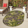 Garden Terrace Escape Collection Area Rug -  Lotus Oval Green  lifestyle 84