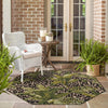 Garden Terrace Escape Collection Area Rug -  Lotus Octagon Green  lifestyle 90