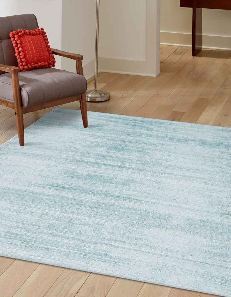 Metro Heights Collection Area Rug -  Yorkville Square Turquoise  lifestyle 63