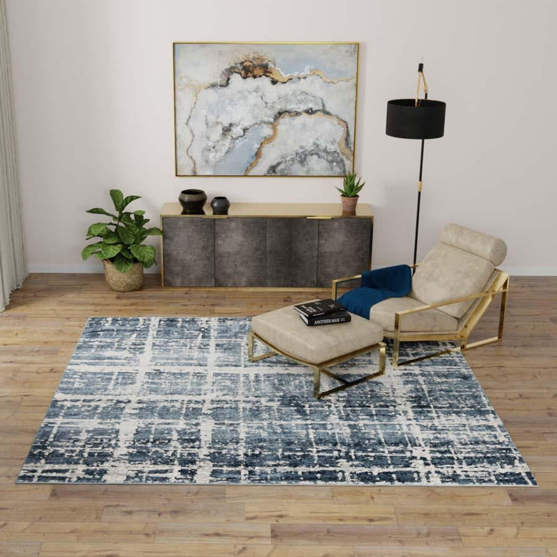 Metro Heights Collection Area Rug -  Flatiron Square Navy Blue  lifestyle 109