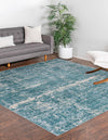 Metro Heights Collection Area Rug -  Flatiron Square Turquoise  lifestyle 89