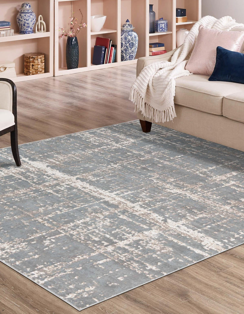 Metro Heights Collection Area Rug -  Flatiron Square Gray  lifestyle 90