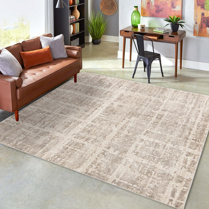 Metro Heights Collection Area Rug -  Flatiron Square Light Brown  lifestyle 160