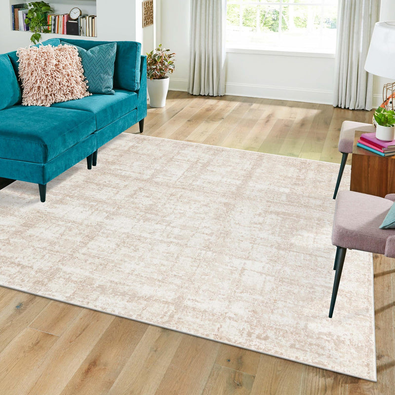 Metro Heights Collection Area Rug -  Flatiron Square Beige  lifestyle 170