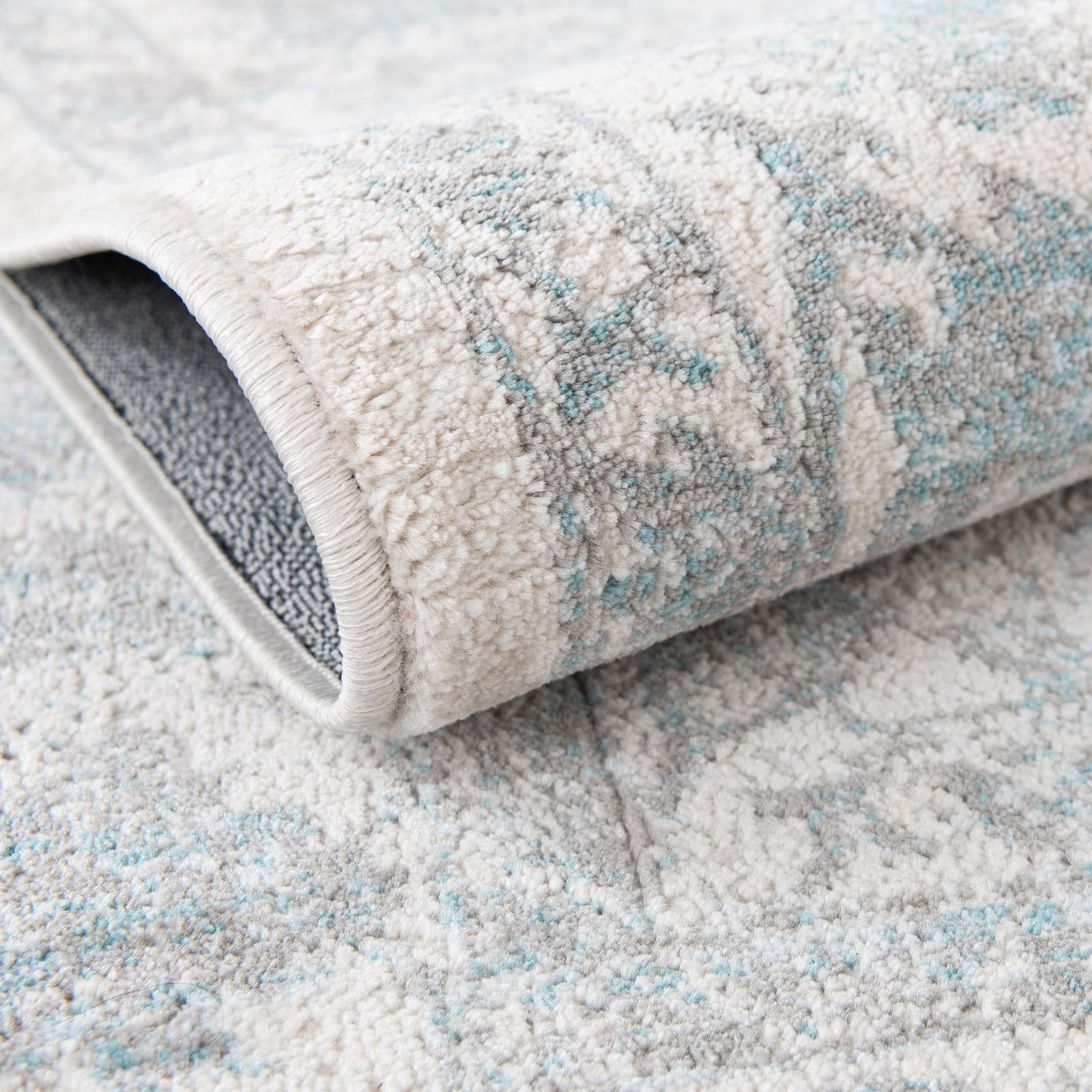 Metro Heights Collection Area Rug -  Lenox (Teal)