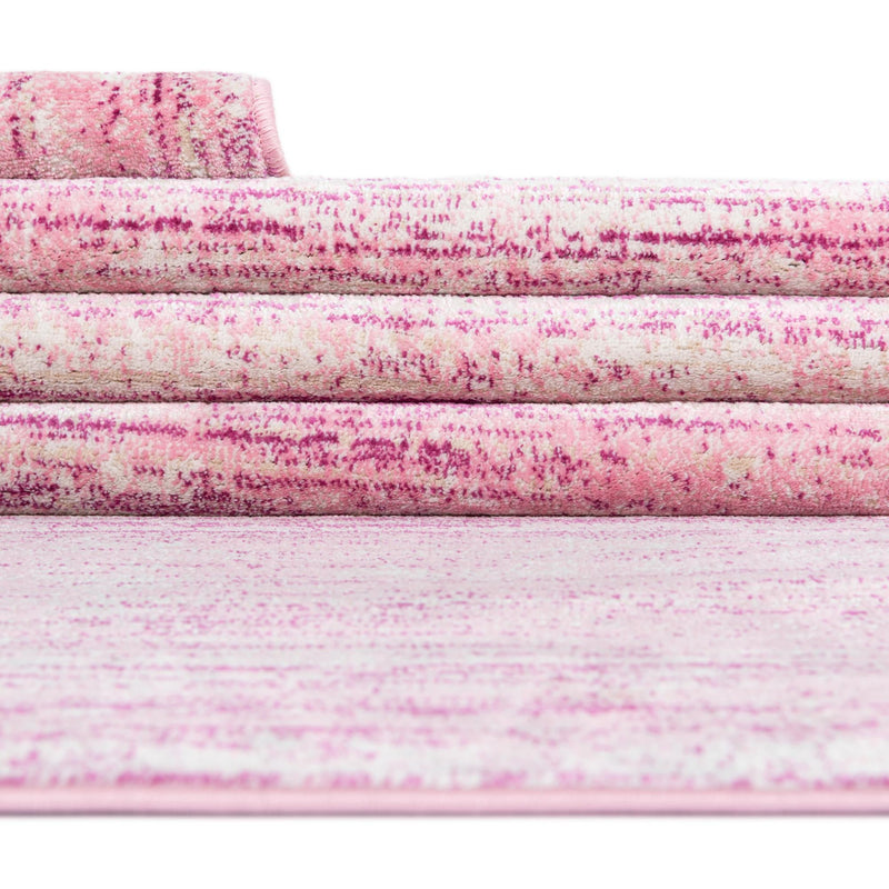 Metro Heights Collection Area Rug -  Yorkville Round Pink  lifestyle 140