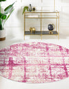 Metro Heights Collection Area Rug -  Flatiron Round Pink  lifestyle 42