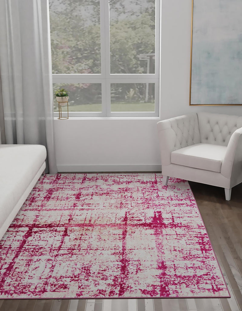 Metro Heights Collection Area Rug -  Flatiron Rectangle Pink  lifestyle 9