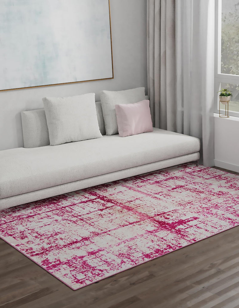 Metro Heights Collection Area Rug -  Flatiron Rectangle Pink  lifestyle 15