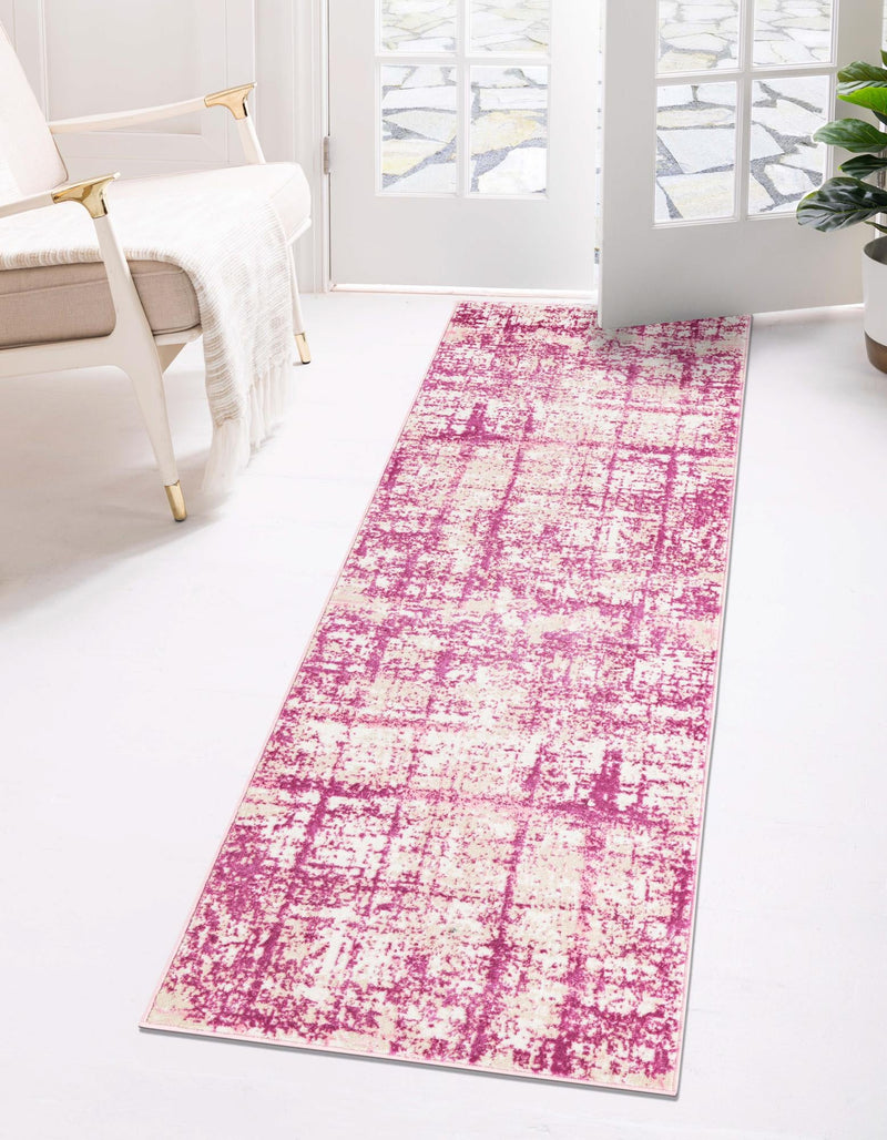 Metro Heights Collection Area Rug -  Flatiron Runner Pink  lifestyle 75