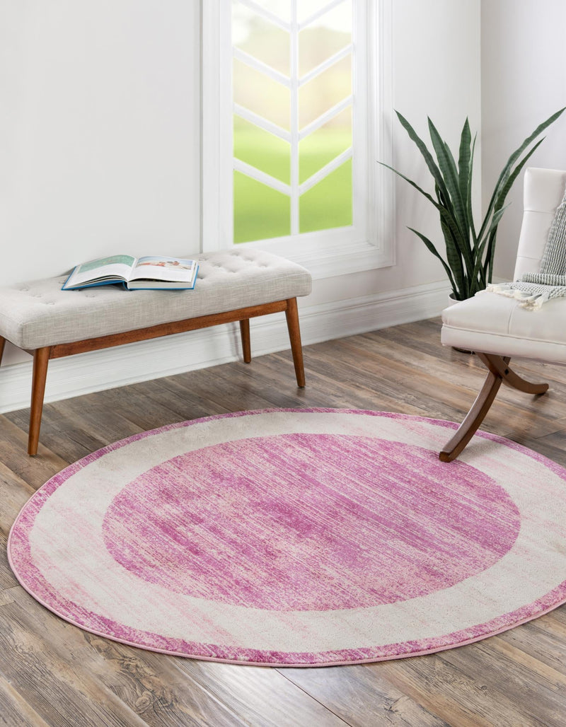 Metro Heights Collection Area Rug -  Park Round Pink  lifestyle 72