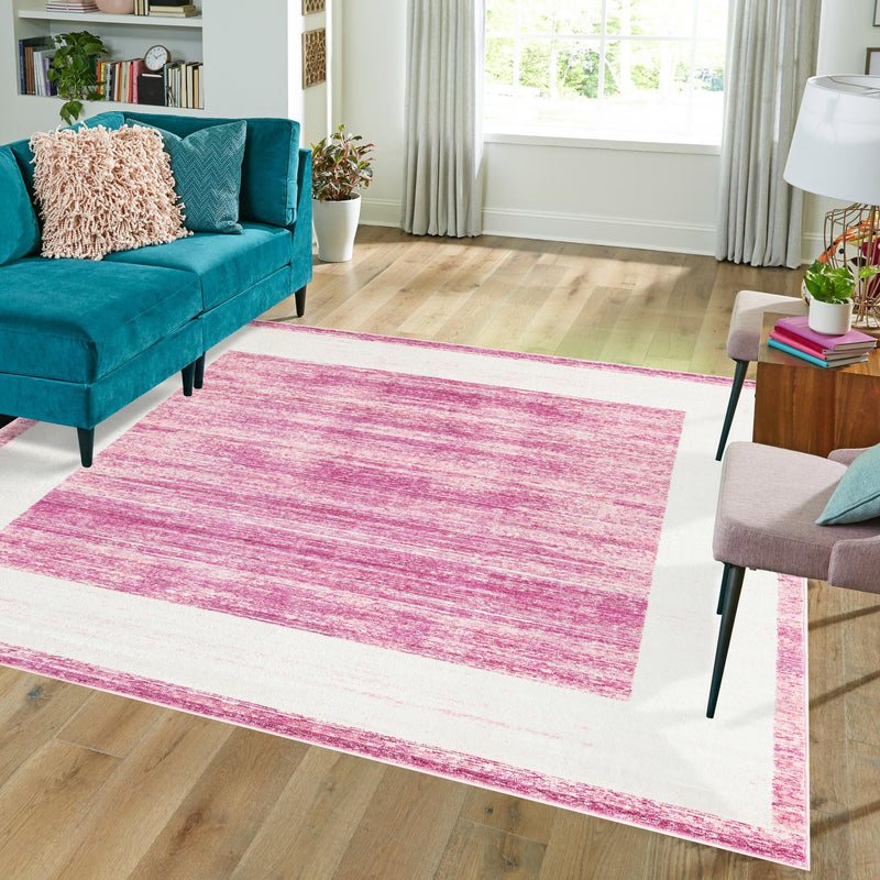 Metro Heights Collection Area Rug -  Park Square Pink  lifestyle 151