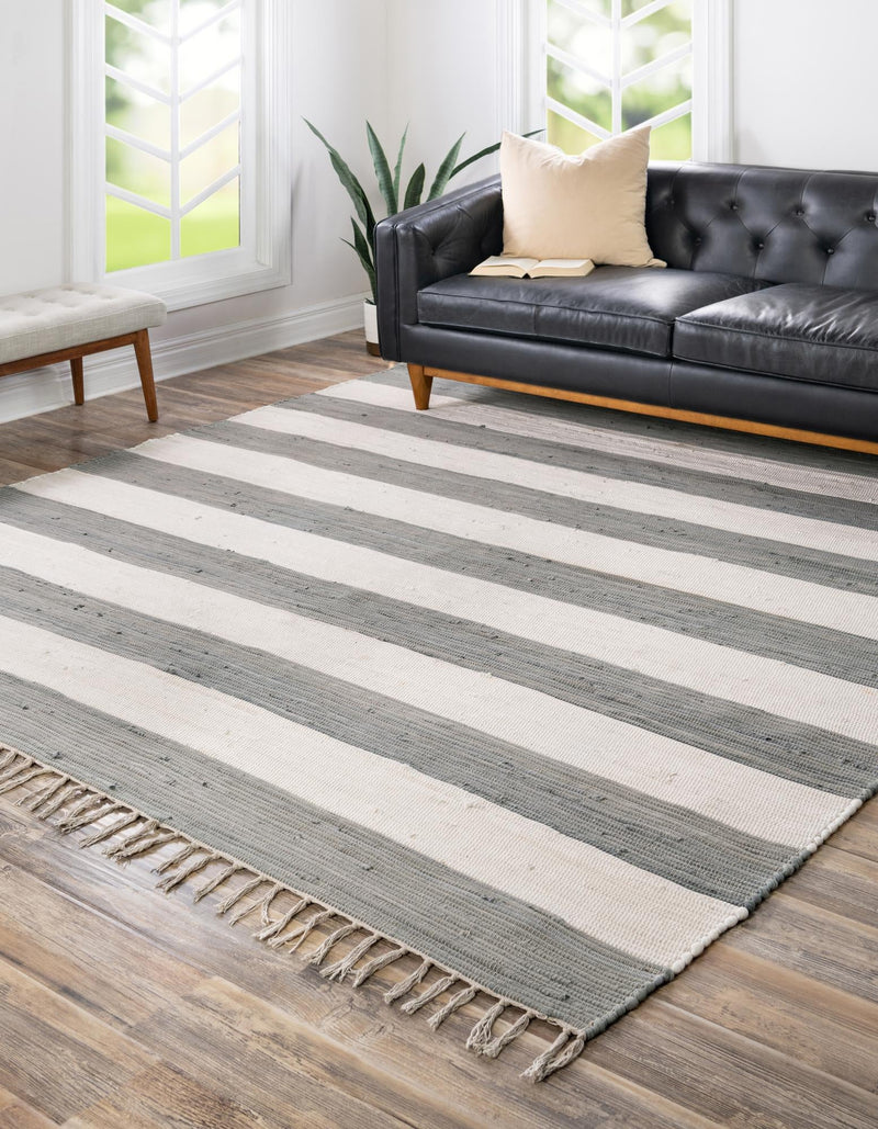 Tassel Trail Collection Area Rug - Pathway (Gray) Square Gray  lifestyle 33