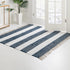 Tassel Trail Collection Area Rug - Pathway (Navy Blue)