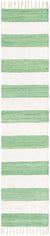 Tassel Trail Collection Area Rug - Pathway (Green and Ivory) Runner Green and Ivory  lifestyle 25