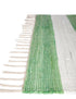 Tassel Trail Collection Area Rug - Pathway (Green and Ivory)