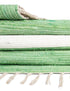 Tassel Trail Collection Area Rug - Pathway (Green and Ivory)