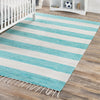 Tassel Trail Collection Area Rug - Pathway (Turquoise and Ivory) Rectangle Turquoise and Ivory  lifestyle 23