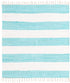 Tassel Trail Collection Area Rug - Pathway (Turquoise and Ivory)