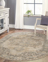 Cascade Range Collection Area Rug -  Baker Oval Ivory  lifestyle 94