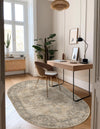 Cascade Range Collection Area Rug -  Baker Oval Ivory  lifestyle 112