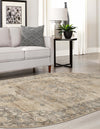 Cascade Range Collection Area Rug -  Baker Oval Ivory  lifestyle 139