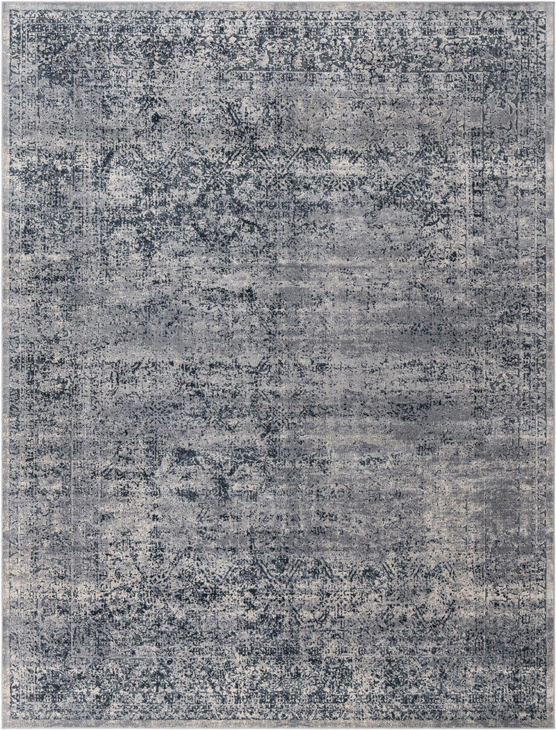 Coastal Manor Collection Area Rug -  Marina Rectangle Blue Gray  lifestyle 2