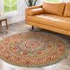 Ottoman Elegance Collection Area Rug -  Cappadocia Round Light Blue  lifestyle 106