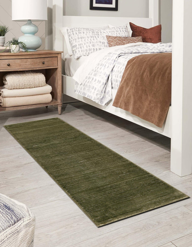 Bloomsbury Elegance Collection Area Rug -  Kensington (Green) Runner Green  lifestyle 24