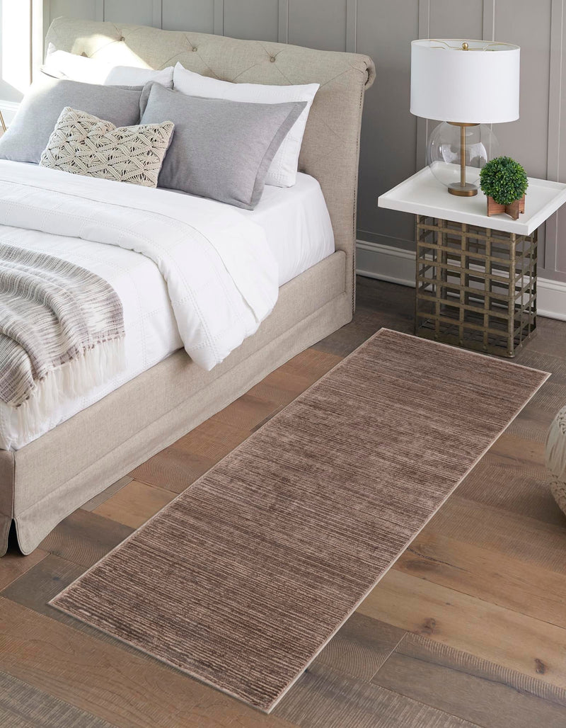 Bloomsbury Elegance Collection Area Rug -  Kensington (Brown) Runner Brown  lifestyle 18