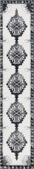 Heritage Elegance Collection Area Rug -  Winterthur (Black and White)