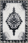 Heritage Elegance Collection Area Rug -  Winterthur (Black and White) Rectangle Black and White Main