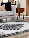 Heritage Elegance Collection Area Rug -  Winterthur (Black and White) Rectangle Black and White  lifestyle 3